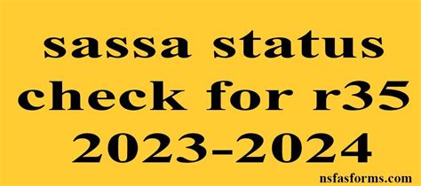 Sassa Status Check For R350 2023 2024