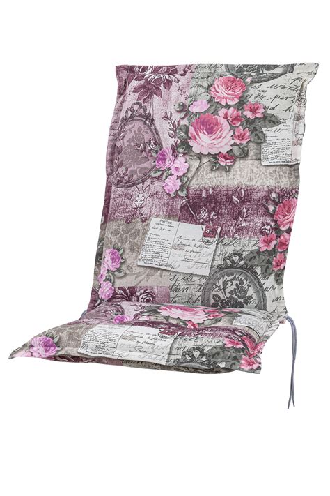 Auflage Mittellehner Florence 798 Blumen Rosa Grau KETTtex Shabby Landhaus