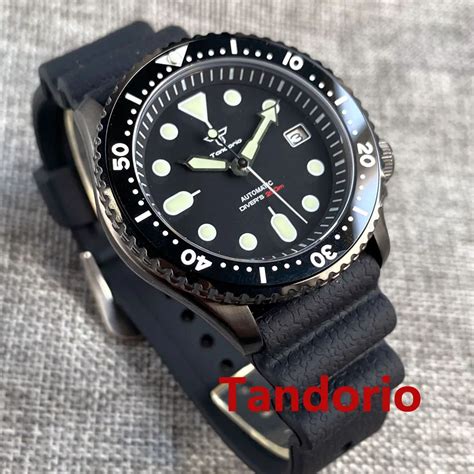 Tandorio Reloj Autom Tico De Buceo Para Hombre Cron Grafo De Mm Japon