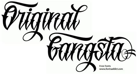 10 Original Gangsta Font Lettering Images Gangster Tattoo Lettering