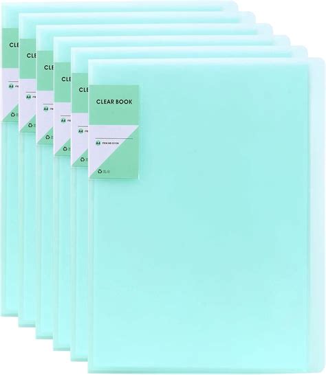 Guokoff A4 Display Folder 30 Pocket 6 Pack X Green Display Book