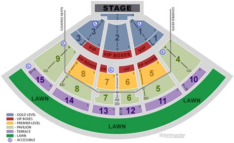 Pnc Music Pavilion Seating Chart Charlotte Nc Two Birds Home