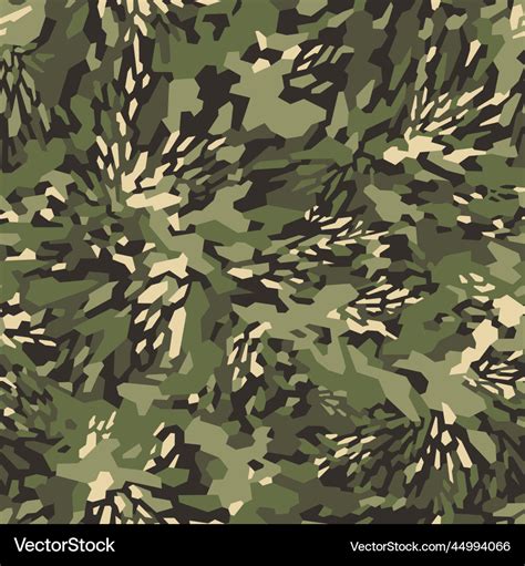 Geometric Camouflage Texture Seamless Pattern Vector Image