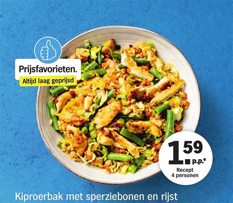 Kiproerbak Met Sperziebonen En Rijst Aanbieding Bij Albert Heijn