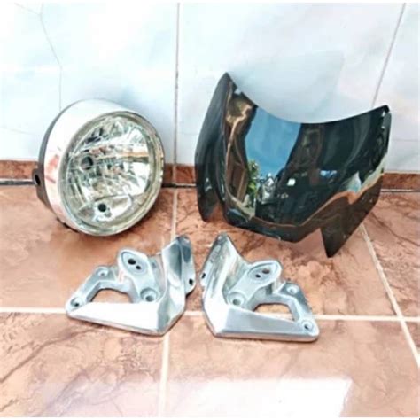 Jual Visor Kupingan Dudukan Dan Lampu Depan Headlamp Barong Tiger Revo