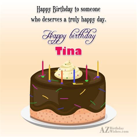 Happy Birthday Tina - AZBirthdayWishes.com