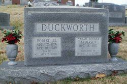 Robert Lee Duckworth Find A Grave Reminne