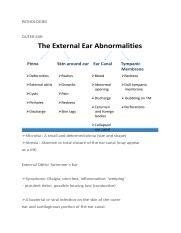 IDENTIFICATION OF RETROCOCHLEAR PATHOLOGY.docx - PATHOLOGIES OUTER EAR ...