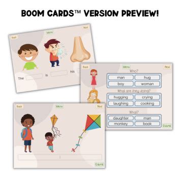 Subject Verb Object Svo Sentences Boom Cards And Print By The