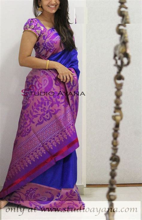 Buy Online Purple With Blue Colour Designer Heavy Silk Saree At Joshindia Saree Wedding Hot