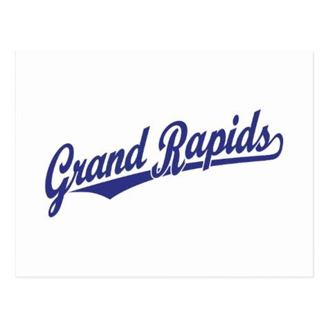 Grand Rapids script logo Postcard | Zazzle