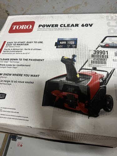 New Toro Power Clear 21 In 60 V Battery Snow Blower Kit W Charger