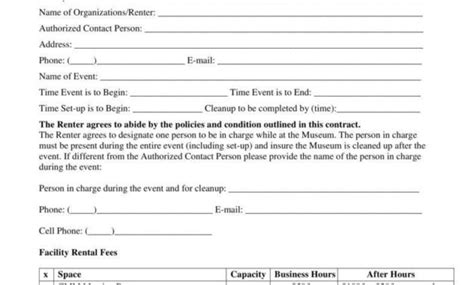 Facility Rental Agreement Templates Pdf Free Premium Templates Within