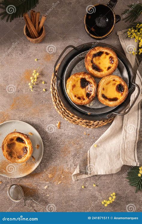 Traditional Portuguese Pastry Pastel De Nata Or Pastel De Bel M Served