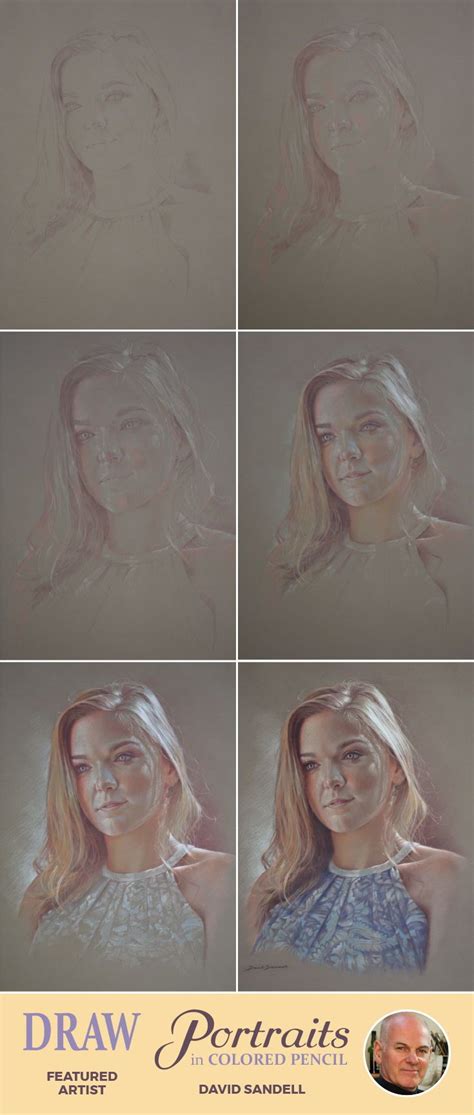 DRAW Portraits in Colored Pencil | Colored pencil portrait, Colored ...