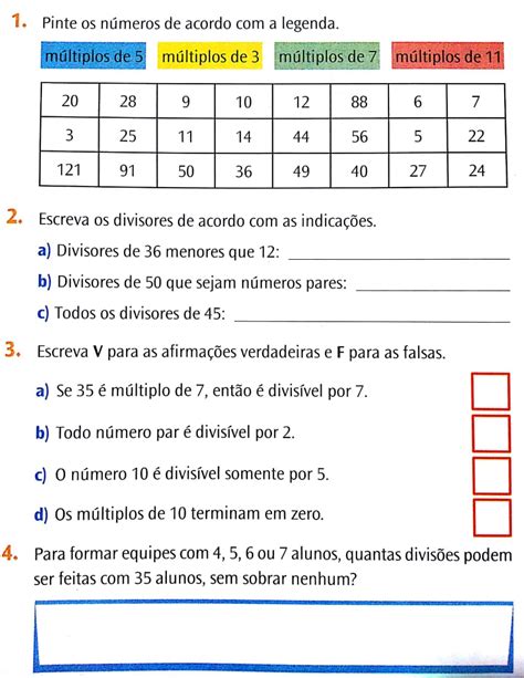 Atividades De Mmc 6 Ano Librain