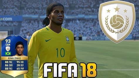 FIFA 18 New Icon Ronaldinho Game Face Card Rating YouTube