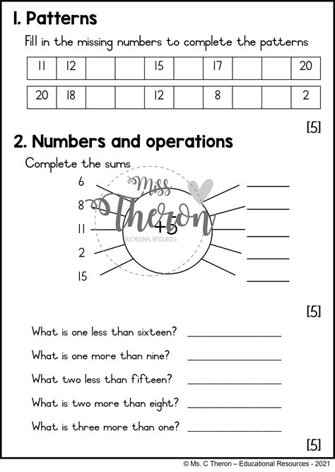 Grade 2 Term 1 Maths Baseline Assessment Teacha