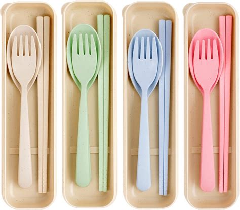 Amazon Cugbo Wheat Straw Cutlery Set Reusable Portable Spoon