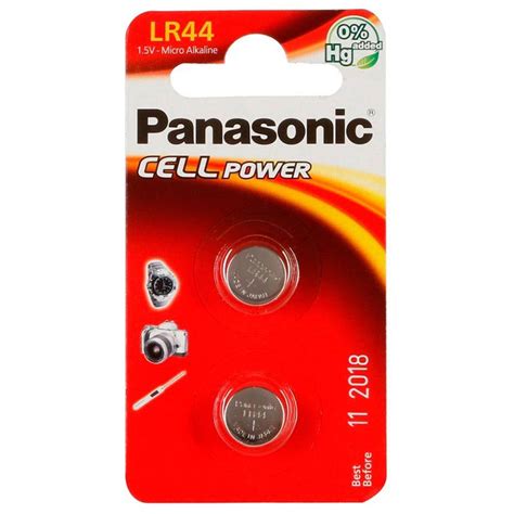 Panasonic LR44 Micro Alkaline Button Cell Battery 2 Pcs