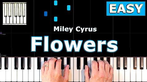 Miley Cyrus Flowers Piano Tutorial Easy Youtube