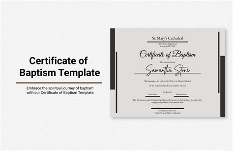 Certificate Of Baptism Template In Word Illustrator Psd Download