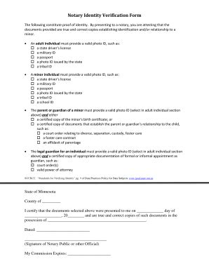Identity Verification Form Template PdfFiller