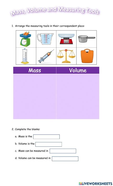 Mass Volume And Density Practice Problems And Review Worksheet Worksheets Library