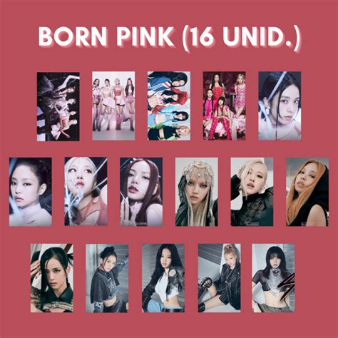 Kit Photocards K Pop BLACKPINK Born Pink Kpop Girlgroup Cards Fanmade