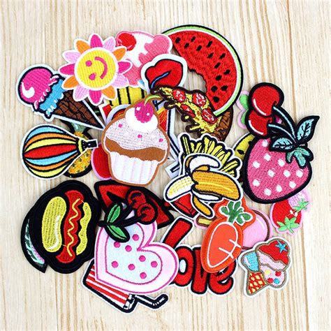 30pcslot Cute Fashion Patches For Children Lovely Girls Iron On Patch