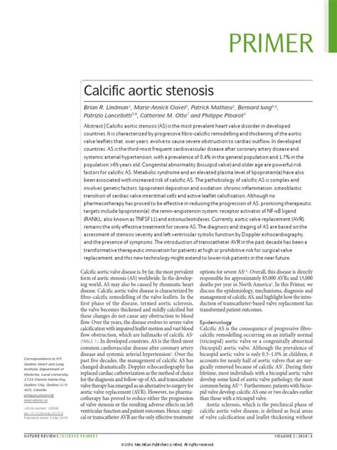 Calcification Aortic | PDF | Heart | Heart Valve