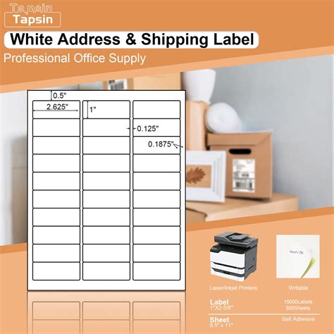 Laser Inkjet Address Labels 1 X 2 5 8 At Donald Castillo Blog