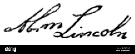 Capt Abraham Lincoln signature Stock Photo - Alamy