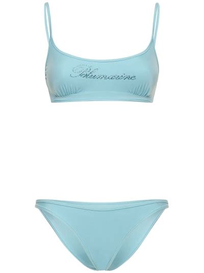 Embellished Logo Bikini Set Blumarine Women Luisaviaroma