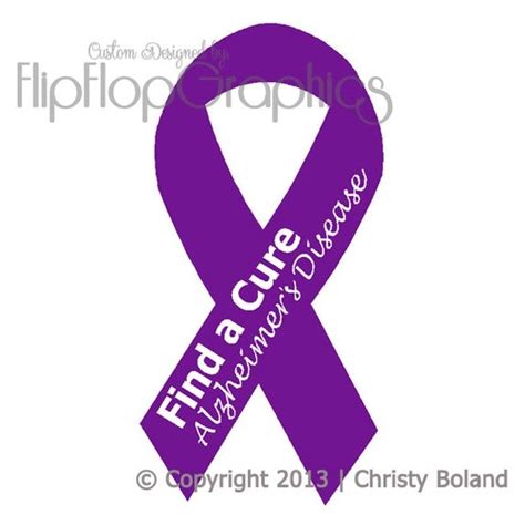 Items similar to Alzheimer's Disease Awareness Ribbon, Vinyl Graphic ...