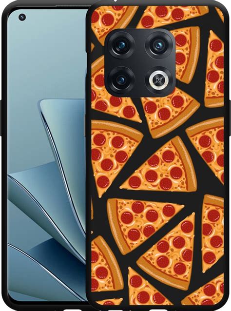 Cazy Hoesje Zwart Geschikt Voor OnePlus 10 Pro Pizza Party Bol