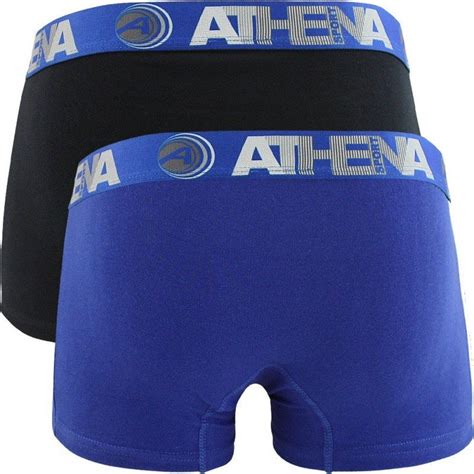 Athena Lot De Boxers Homme Coton Endurance H Noir Bleu