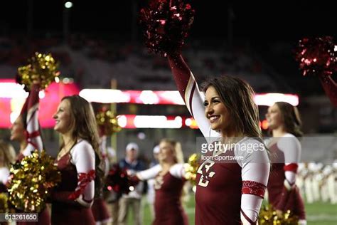 Boston College Eagles cheerleaders entertain before the game between ...