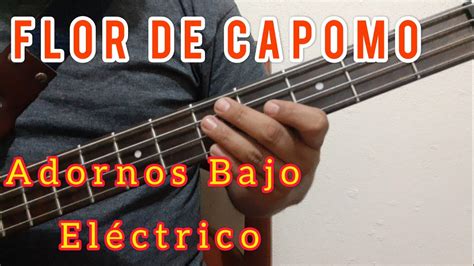 Cómo tocar FLOR DE CAPOMO en Bajo Eléctrico Tutorial Con ADORNOS