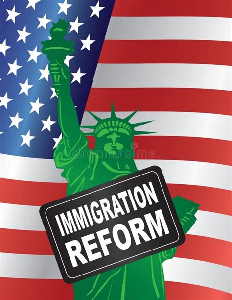 Usa Government Immigration Reform Statue Of Liberty Stock Vector