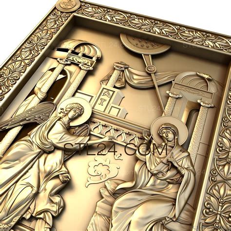 Иконы - Благовещение Пресвятоой Богородицы, IK_1558 | 3D модель для ЧПУ ...