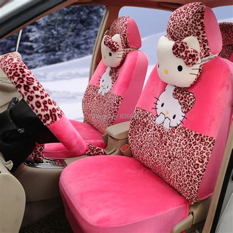 Girls Womens Cute Cartoon Hellokitty Pink Universal Car Seat Cover Setcar Seat Cover Setseat