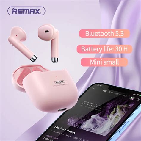 🔥new🔥 Remax Tws 19 หูฟังไร้สาย Bluetooth 53 หูฟังสเตอริโอในหูแบบครึ่ง