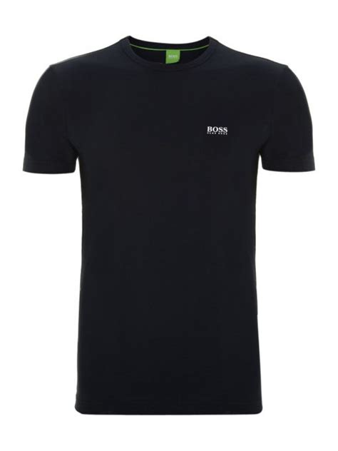 Hugo Boss Short Sleeve Crew T Shirt Modern Fit In Navy Blue Intoto7