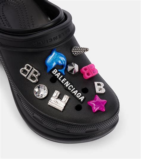 crocs embellished platform mules  black balenciaga mytheresa