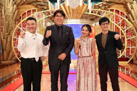 フジテレビ「ザ・細かすぎて伝わらないモノマネ」に出演する（左から）山崎弘也、石橋貴明、満島ひかり、柴田英嗣 ― スポニチ Sponichi