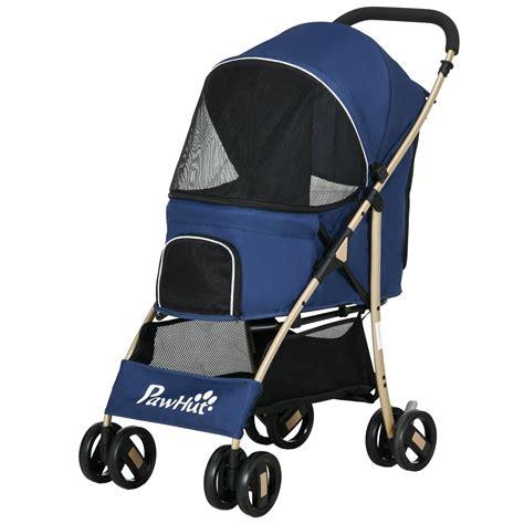 Pawhut Poussette Pour Chien Buggy Pliable Panier Laisses De S Curit