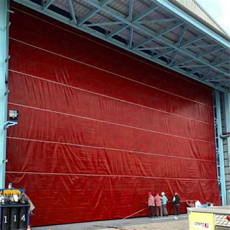 Automatic Flexible Pvc Fabric Vertical Roll Up Aircraft Shipyard Hangar