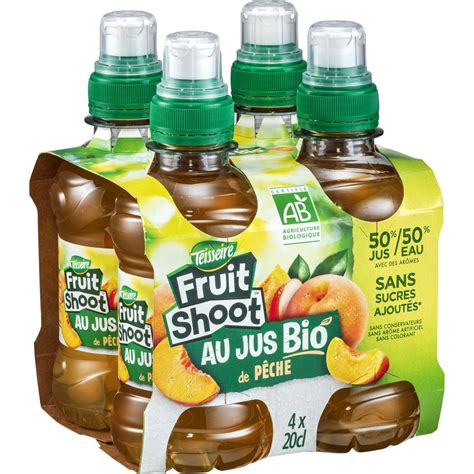 Teisseire Fruit Shoot Boisson Bio Au Jus De P Che Bouteilles X Cl Pas