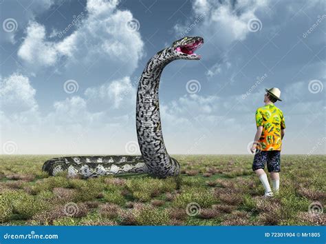 Titanoboa Snake On White Royalty-Free Stock Photo | CartoonDealer.com #191109825